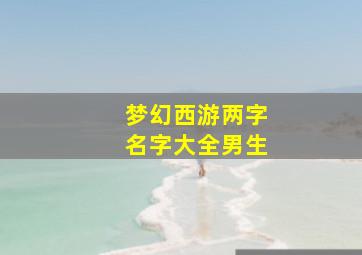 梦幻西游两字名字大全男生