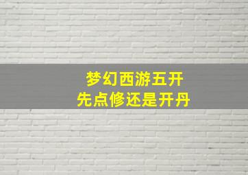 梦幻西游五开先点修还是开丹