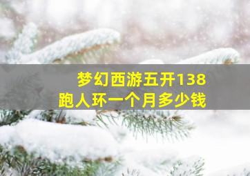 梦幻西游五开138跑人环一个月多少钱