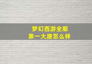 梦幻西游全服第一大唐怎么样