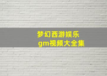 梦幻西游娱乐gm视频大全集