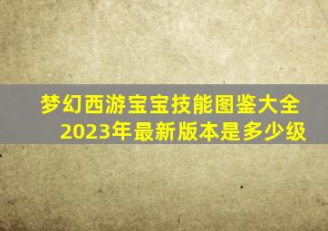 梦幻西游宝宝技能图鉴大全2023年最新版本是多少级