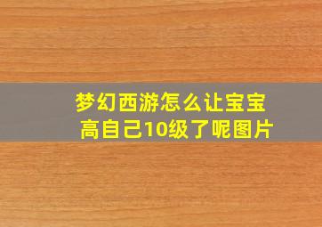 梦幻西游怎么让宝宝高自己10级了呢图片