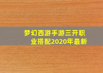 梦幻西游手游三开职业搭配2020年最新