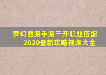 梦幻西游手游三开职业搭配2020最新攻略视频大全