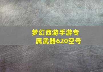 梦幻西游手游专属武器620空号