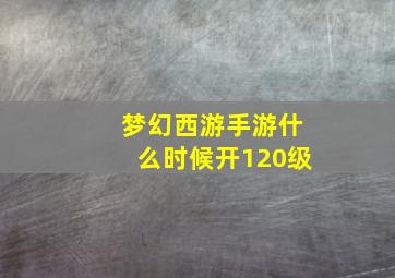 梦幻西游手游什么时候开120级