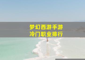 梦幻西游手游冷门职业排行