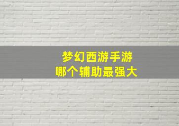 梦幻西游手游哪个辅助最强大