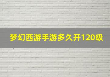 梦幻西游手游多久开120级