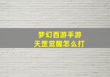 梦幻西游手游天罡觉醒怎么打