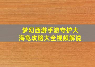 梦幻西游手游守护大海龟攻略大全视频解说