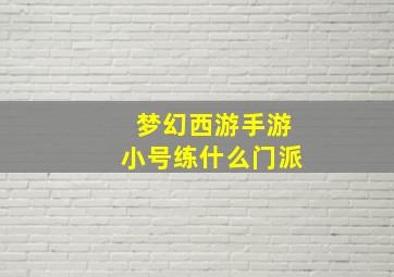 梦幻西游手游小号练什么门派