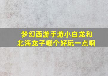 梦幻西游手游小白龙和北海龙子哪个好玩一点啊