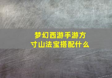 梦幻西游手游方寸山法宝搭配什么