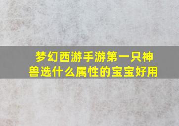 梦幻西游手游第一只神兽选什么属性的宝宝好用