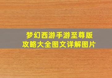 梦幻西游手游至尊版攻略大全图文详解图片