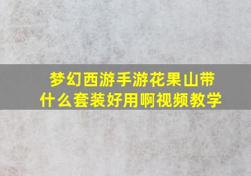 梦幻西游手游花果山带什么套装好用啊视频教学