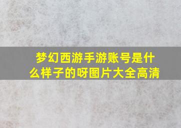 梦幻西游手游账号是什么样子的呀图片大全高清