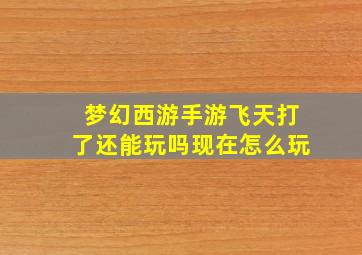 梦幻西游手游飞天打了还能玩吗现在怎么玩