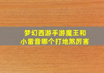 梦幻西游手游魔王和小雷音哪个打地煞厉害