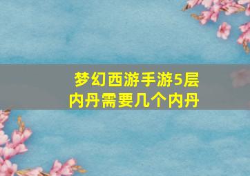 梦幻西游手游5层内丹需要几个内丹