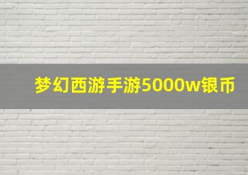 梦幻西游手游5000w银币