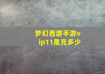 梦幻西游手游vip11是充多少