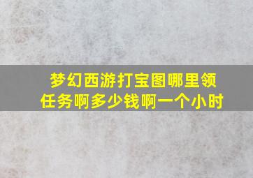 梦幻西游打宝图哪里领任务啊多少钱啊一个小时