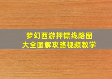 梦幻西游押镖线路图大全图解攻略视频教学