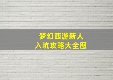 梦幻西游新人入坑攻略大全图