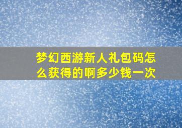 梦幻西游新人礼包码怎么获得的啊多少钱一次