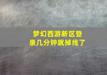 梦幻西游新区登录几分钟就掉线了