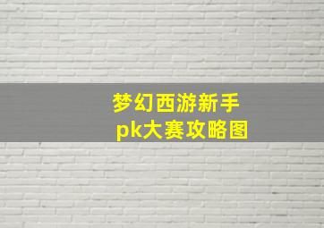 梦幻西游新手pk大赛攻略图