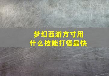 梦幻西游方寸用什么技能打怪最快