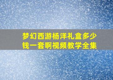 梦幻西游杨洋礼盒多少钱一套啊视频教学全集