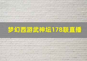 梦幻西游武神坛178联直播