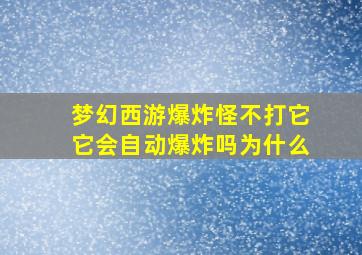 梦幻西游爆炸怪不打它它会自动爆炸吗为什么