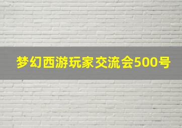 梦幻西游玩家交流会500号