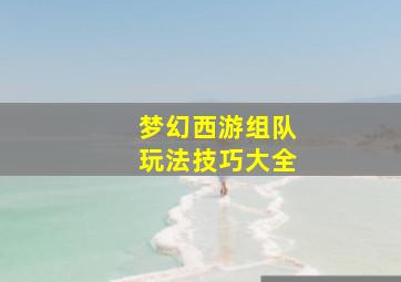 梦幻西游组队玩法技巧大全