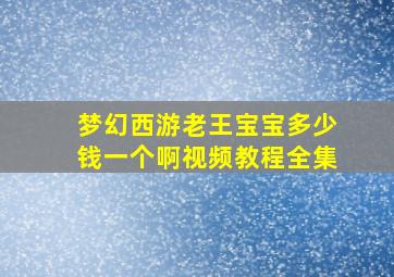 梦幻西游老王宝宝多少钱一个啊视频教程全集