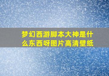 梦幻西游脚本大神是什么东西呀图片高清壁纸