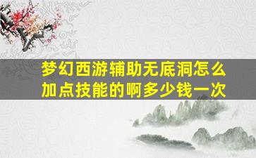 梦幻西游辅助无底洞怎么加点技能的啊多少钱一次