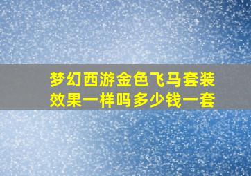 梦幻西游金色飞马套装效果一样吗多少钱一套