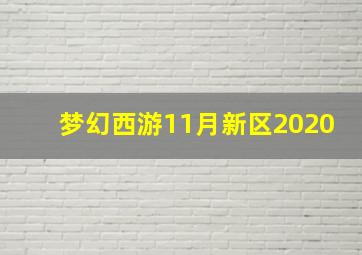 梦幻西游11月新区2020