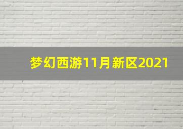 梦幻西游11月新区2021