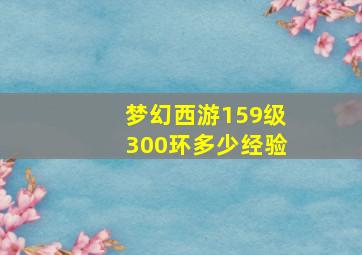 梦幻西游159级300环多少经验