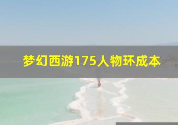 梦幻西游175人物环成本