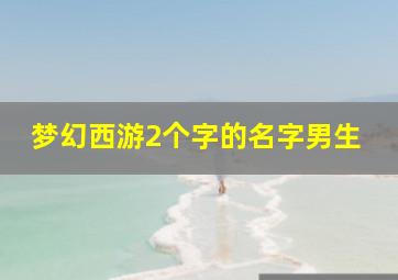 梦幻西游2个字的名字男生