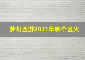 梦幻西游2021年哪个区火